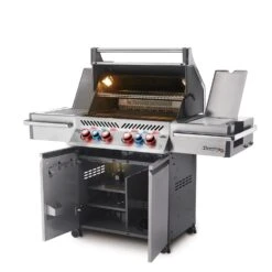 Napoleon Prestige Pro 500-3 Edelstahl Gasgrill Inkl. Drehspieß - Modell 2023 - SMART Deal Inkl. Grillfürst Grill Control -Napoleon Zubehör Verkäufe Napoleon Prestige Pro 500 seitlich offen